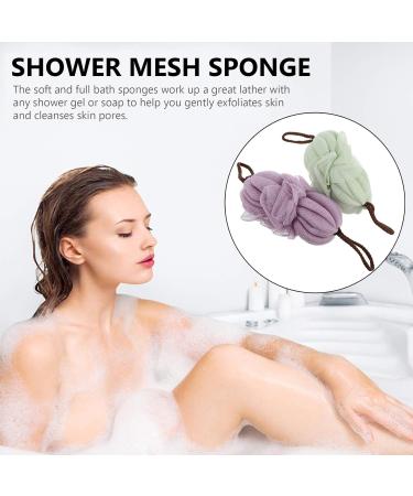 2pcs Bath Ball Mesh Scrubber Set - Back Massage Sponges & Shower Accessories for a Refreshing Clean - Buy Online on GoSupps.com