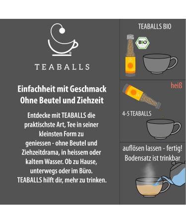Buy Organic Teaballs Bio Tee Set - 5 Flavors: Ginger Turmeric Chai Latte & More | Free Wooden Display | 150-375 Cups of Herbal Tea - Buy Online on GoSupps.com