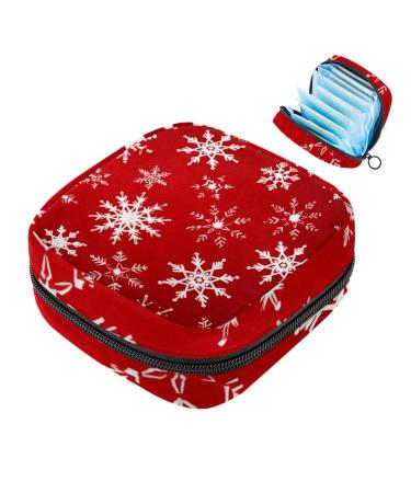 Muoooum merry Christmas pattern women's bonds. Surable period pocket for women teen girls menstrual cup pocket breastfeeding pad holder color 3 4.7x6.6x6.6 in/12x17x17 cm