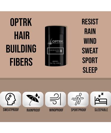 OPTRK Keratin Hair Building Fibers for Thin Hair & Hair Loss 25g - 0.88oz - Instantly Thickening & Natural-Looking Hair Powder for Covering Bald Spots (Black) - Buy Online on GoSupps.com