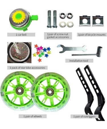 DJDJKCZ Training Wheels Flash Mute Wheel for 12-20 Inch Bikes - Green - Buy Online on GoSupps.com