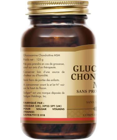 Solgar Extra Concentrate Glucosamine Chondroitin MSM - High Quality - Patented Ingredient - High Concentration - Food Supplement - Bottle of 60 Tablets - Buy Online on GoSupps.com