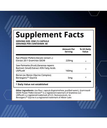 Ben's Natural Health Prostate Power Supplement High-Strength Prostate Support with Saw Palmetto Rye Flower Pollen & Boron Glycine Complex 60 Capsules 3 Pack 60 Count (Pack of 3) - Buy Online on GoSupps.com