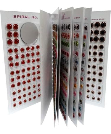 960 Indian Velvet Stylish Bindi Booklet Fashion Beautiful Round Stones Bindi Book For women Crystal bindi - Buy Online on GoSupps.com