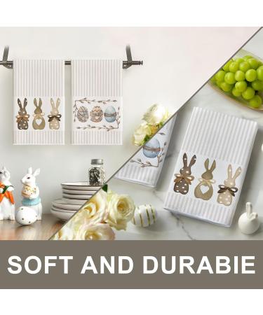 Easter Kitchen Towels 2 Pcs/Set Absorbent Drying Easter Dish Towels Reusable Easter Hand Towels Decorative Kitchen Dish Towels Cleaning Supplies - Buy Online on GoSupps.com