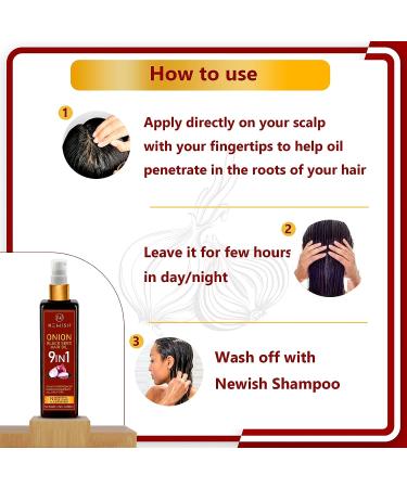 Newish Black Seed Onion Oil for Hair Regrowth with Castor, Almond, Sunflower, Methi & Jojoba Oils - 200 ml | Promotes Hair Growth & Shine - Buy Online on GoSupps.com