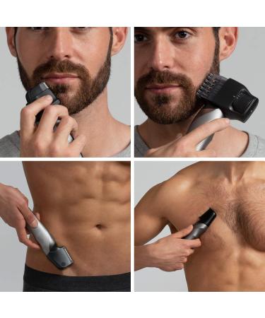 Panasonic ER-GY60-H503 3-in-1 Beard & Precision Trimmer | Rechargeable Stainless Steel Grooming Tool | Silver Includes 4 Attachments for Sensitive Areas - Buy Online on GoSupps.com