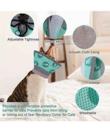 Cat Cone Collar Adjustable Cat Recovery Collars Soft Cat Tapered Collars Soft Collar Tapered for Cats Puppies after Surgery and Injury (S-Green) S (Green-Neck:13cm-24cm) Plastic - Buy Online on GoSupps.com
