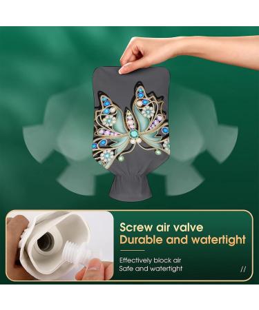 Butterfly Hot Water Bottle with Plush Cover | Hand Warmer for Adults & Children | 26.5x15.3cm - International Shipping Available - Buy Online on GoSupps.com