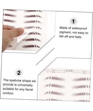 FRCOLOR 30 Pcs Eyebrow Stickers Waterproof Sticker Authentic Fake Eyebrows Imitation Eyebrow Sticker 4d Hair - Buy Online on GoSupps.com