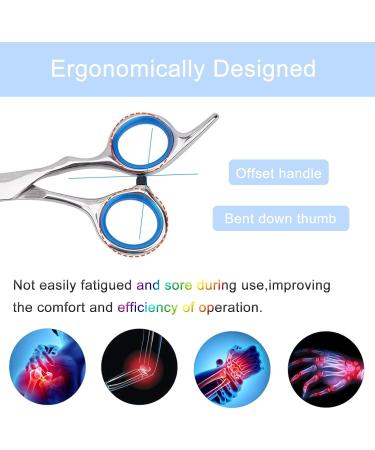 Diompirux 5-Pack Profi Dog Grooming Set | Effilier & Curved Scissors + Fur Care Comb for Dogs & Cats - Buy Online on GoSupps.com
