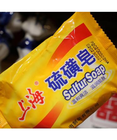 Buy 6/12/24 Packs Bee & Flower Shanghai Sulfur Soap - 10% Sulfur Face & Body Bar - 3.0 Oz - Ideal for Acne & Oily Skin - International Shipping Available - Buy Online on GoSupps.com