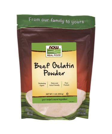 Now Foods Real Food Beef Gelatin Powder 1 lb (454 g)