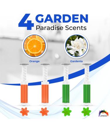 JAVCO -48 Flowers- Flower Toilet Gel Stamp | Toilet Scent Fresheners | Toilet Fresheners Gel Toilet (Orange & Gardenia) - Buy Online on GoSupps.com