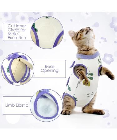 Buy Pumyporeity Cat Recovery Suit - Purple S | Post-Op Protection for Abdominal Wounds & Skin Diseases - Buy Online on GoSupps.com