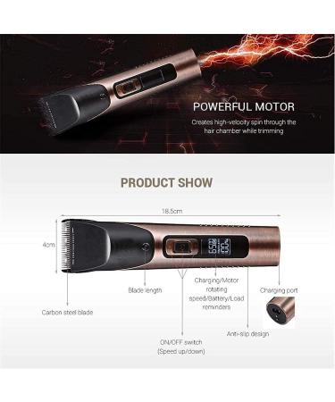 Professional Cordless Hair Clippers & Beard Trimmer - Rechargeable Haircut Kit with LED Display & Charging Dock for Men & Family Use | 4 Guide Combs Included - Buy Online on GoSupps.com
