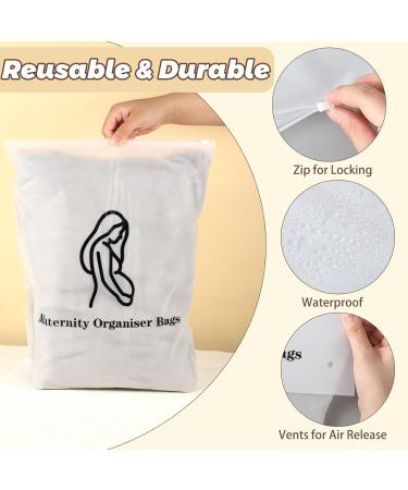 Lanjue 20 Pcs Baby Hospital Maternity Organiser Bags 38 * 28cm - Essential Reusable Plastic Ziplock Bags for Newborn Baby and Mum to Be - Buy Online on GoSupps.com