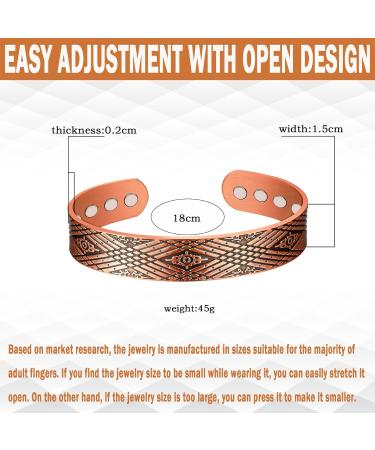 Pure Copper Magnetic Therapy Arthritis Bracelet for Men - Relieve Pain from Arthritis & Carpal Tunnel - Buy Online on GoSupps.com