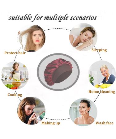 Satin Silk Hair Bonnet for Sleeping - Elastic Band, Soft & Gentle - 2 Pack - Buy Online on GoSupps.com
