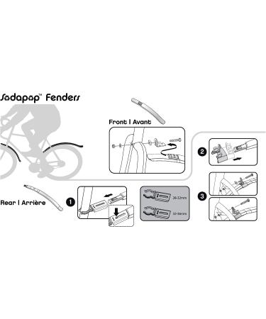 Portland Design Works Sodapop Frame Mount Fenders - Black City/48mm - Buy Online on GoSupps.com