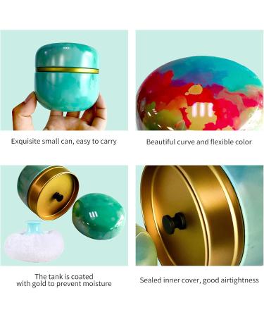 Topwon Talc-Free Body Powder Container with Puff- Green | Dusting Loose Powder Case for Baby and Women | Home and Travel Friendly - Buy Online on GoSupps.com