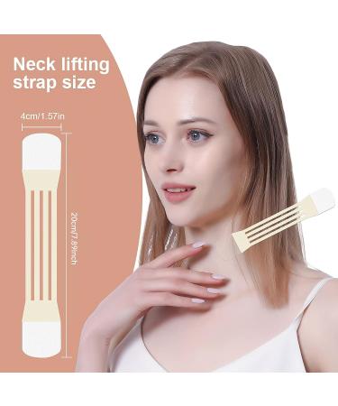 Instant Neck Lift Tape Kit - 4pcs Elastic Bands & 20pcs Replacement Tapes for Women - Face and Neck Lifting Stickers - Skin Care Tools - Buy Online on GoSupps.com