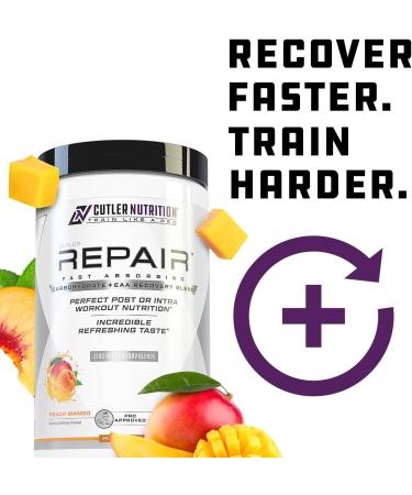 Repair Post Workout Recovery Drink: Fast Absorbing Carbohydrates (Waxy Maize + Cluster Dextrin) and BCAA/EAA for Advanced Muscle Recovery Peach Mango 20 Servings - Buy Online on GoSupps.com