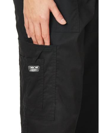 Women's Core Stretch Drawstring Cargo Scrub Pants - Medium Black | Workwear Scrubs - Buy Online on GoSupps.com