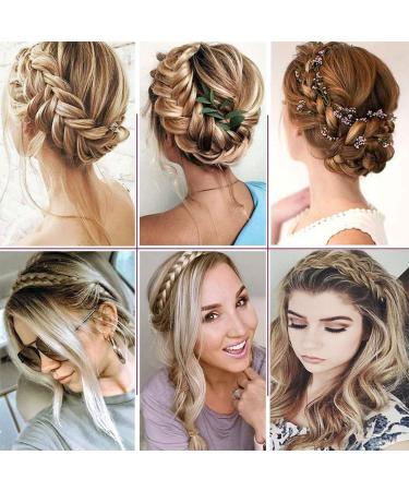 Buy S-Noilite Fashion Hair Extensions - Braided Headband for Women & Girls | Thick & Chunky Hair Braid Accessory in Dark Brown Mix Sandy Brown - Buy Online on GoSupps.com
