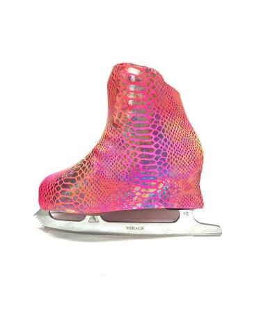 Kami-So Ice Skating Metallic Boot Covers Skatewear Pink Anaconda Child