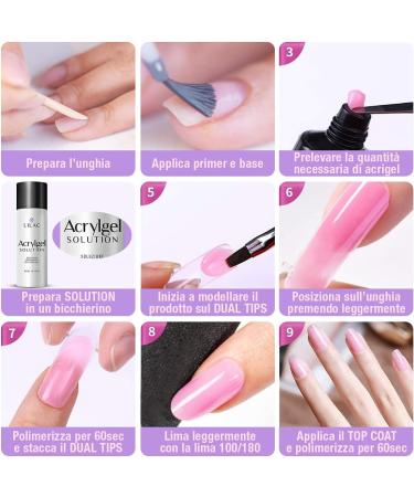 Lilac Milano Polygel 30ml for Nails Acrylgel for Long Lasting Building Nail Gel Reconstruction Made in USA (Soft White) - Buy Online on GoSupps.com