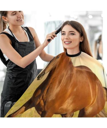 Running Horse Barber Cape - Adjustable Snap Hair Cutting Apron for Adults | International Shipping Available - Buy Online on GoSupps.com