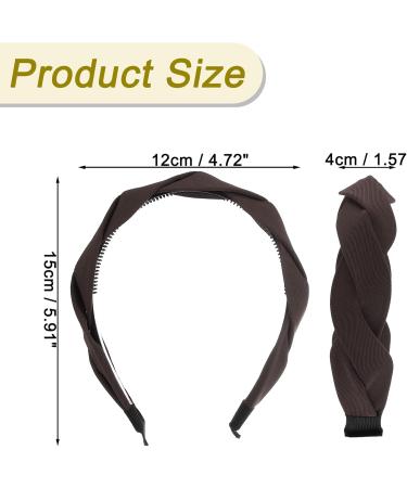 VOCOSTE Braided Headbands Hairhoop Weaving Shape Accessories Coffee Color - Buy Online on GoSupps.com