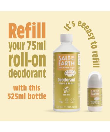  Salt Of the Earth Salt Of the Earth Natural Roll-On Deodorant Refill by Salt of the Earth Neroli & Orange Blossom - Vegan Long Lasting Protection Jumping Rabbit Approved Made in the UK - 530ml - Buy Online on GoSupps.com