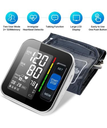 Digital Upper Arm Blood Pressure Monitor with Large LED Backlit Display - Adjustable Cuff & Memory - Carrying Case Included - Buy Online on GoSupps.com