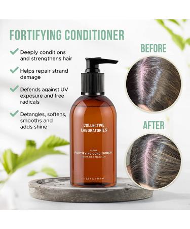 Collective Laboratories Hair Growth Treatment: Natural DHT Blocker, Scientifically Proven Results in 90 Days for Thicker, Stronger, Fuller Hair - Men & Women - Includes Shampoo, Conditioner, and Serum/Hair Oil - Buy Online on GoSupps.com