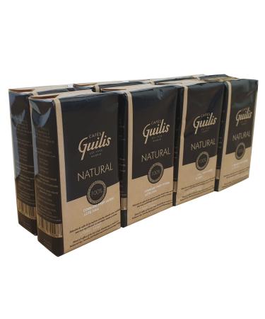 CAFES GUILIS SINCE 1928 LOVERS OF COFFEE Natural ground coffee 100% Arabica - 8 pieces of 250 gr. each - Pack of 2 kg