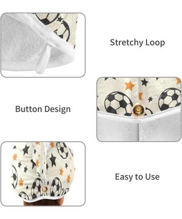 Many Ball and Star Hair Towel 2 Pack | Super Absorbent Quick Dry Hair Turbans for Women & Girls - Buy Online on GoSupps.com