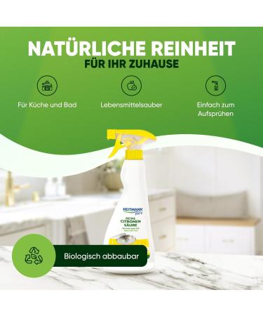 Heitmann Pure Acide citrique 660 g - Buy Online on GoSupps.com