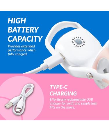 YOOVE Heated Eyelash Curlers - Rechargeable 3 Heating Modes & 2-in-1 Comb for Long-Lasting Curls | Effortless Electric Styling Anywhere - Buy Online on GoSupps.com