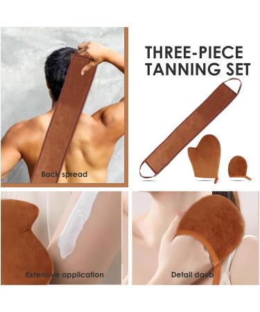 Self Tanning Mitt Set Fake Tan Mit Set 3 in 1 Tanning Glove Back Tanner Applicator Mini Tan Mitt Glove Reusable Face Body Exfoliator Tan Mitten Sun Cream Lotion Fake Tan Applicator - Buy Online on GoSupps.com