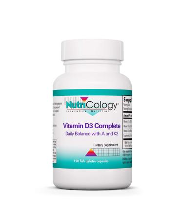 Nutricology Vitamin D3 Complete 120 Fish Gelatin Capsules