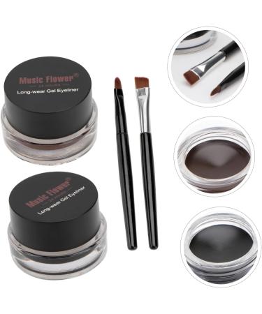 IWOWHERO 6 Pcs Eye Shadow Cream Light Brown Eyeliner Black Eyeliner Pencils Black Matte Eyeliner Eye Liner - Buy Online on GoSupps.com