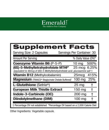 Emerald Labs Estrogen Detox - Hormone Balance Support - 60 Capsules - Buy Online on GoSupps.com