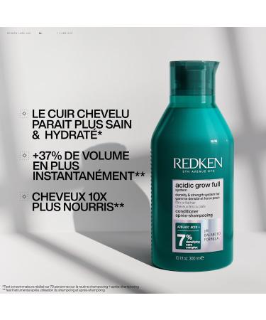 Redken Acidic Grow Full System Apr s-Shampooing Densifiant pH quilibr & Formule L g re Hydrate Fortifie & Donne du Volume Pour Cheveux Fins ou Plats 300 ml Apr s-shampoing - Buy Online on GoSupps.com
