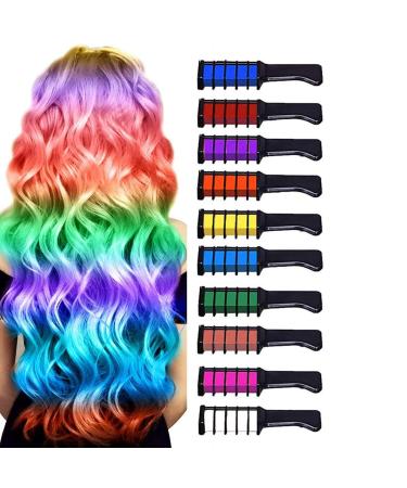 Hair color comb hair chamber crest temporary hair color chalk kamm 10 pieces instant unique hair recide ridge for carnival Christmas halloween birthday parties