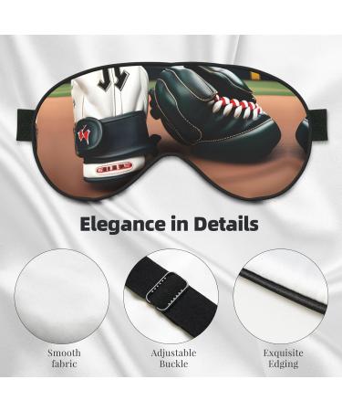 SSIMOO Double-Sided Baseball & Gloves Print Eye Mask - Soft Light Blocking for Quality Sleep | International Shipping Available - Buy Online on GoSupps.com