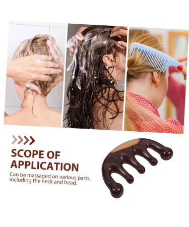 BCOATH Wooden Wide Tooth Comb for Women | Hair Head Massage Tool | Natural Broad Tooth Desangerer | 10.50x5.00cm | Best Massage Tools - Buy Online on GoSupps.com