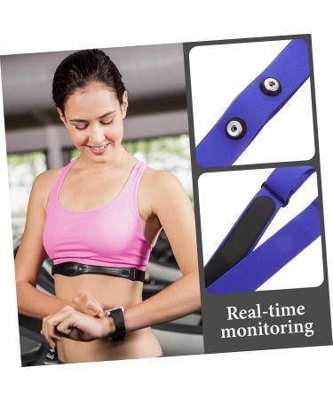 Anneomas Elastic Breast Belt - Heart Surveillance & Cardiac Monitor Chest Strap - Adjustable Blue Sports Belt for Women - 17x3x0.1cm - Buy Online on GoSupps.com