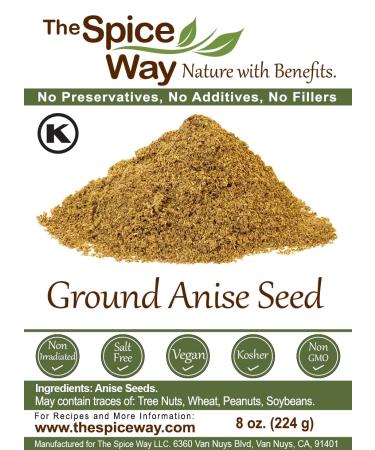 The Spice Way Premium Anise Seeds - Ground seeds ( 8 oz ) also called Aniseed. Used for baking bread cooking and even tea. - Buy Online on GoSupps.com